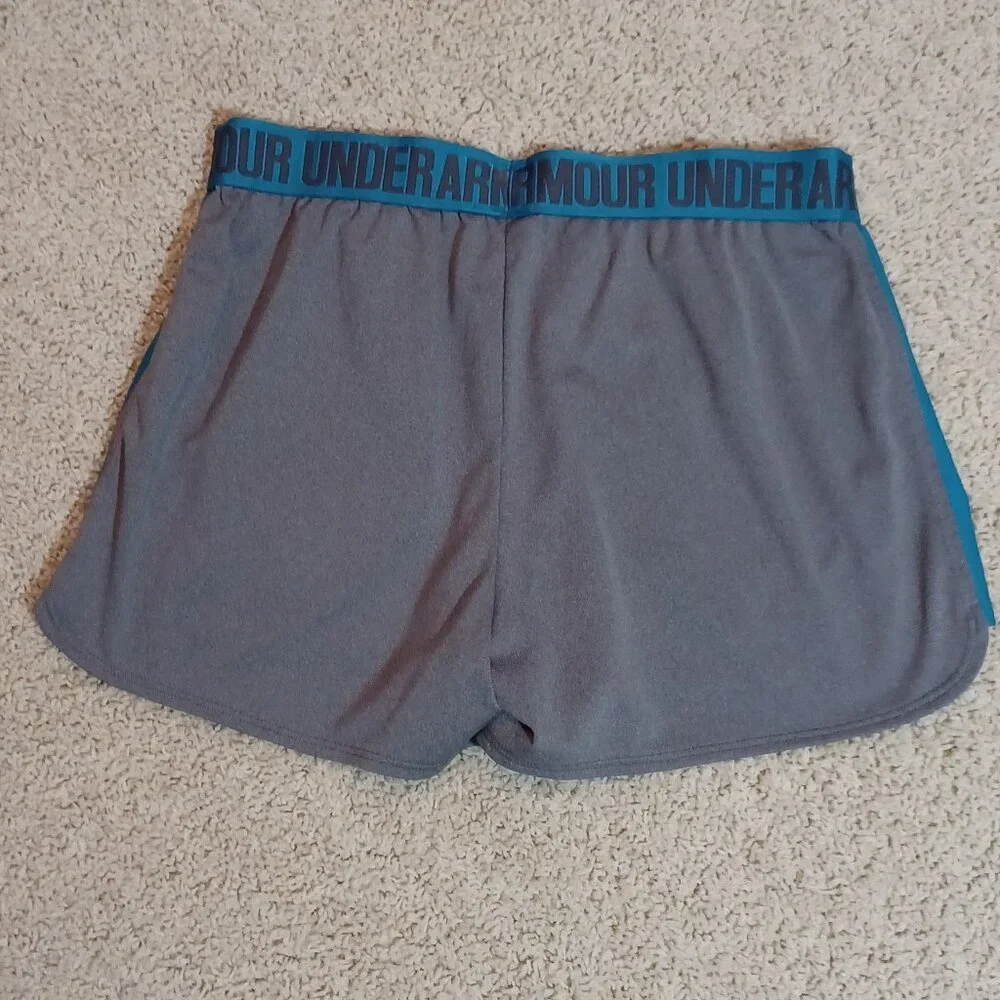 Under Armour Women's Shorts, Size - M, Dark Gray/Blue - Picture 2 of 4